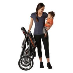 how to fold up graco jogging stroller