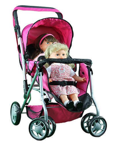 mommy and me double doll stroller