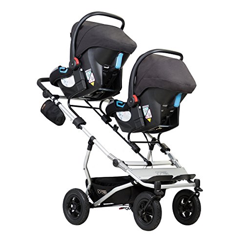 double pushchair and car seat